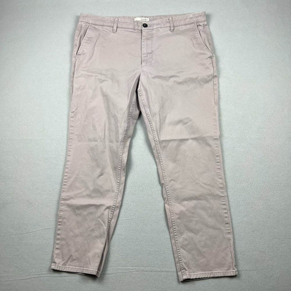 Hawker Rye Mens 38x28 Pale Mauve Slim Fit Chinos Casual Flat Front Twill Pants